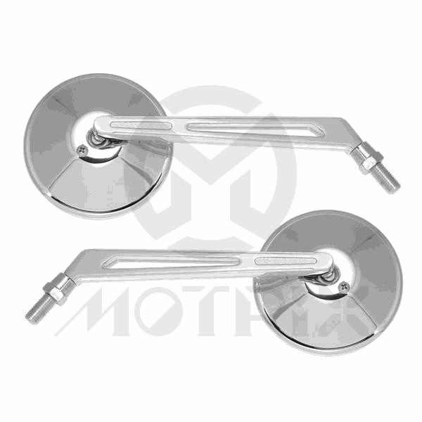 (Pair) Mirror for universal, 10mm thread , chrome