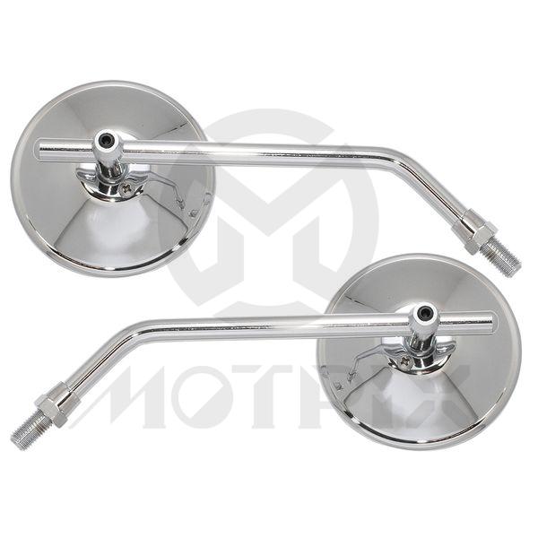 (Pair) Mirror for universal, 10mm thread , chrome