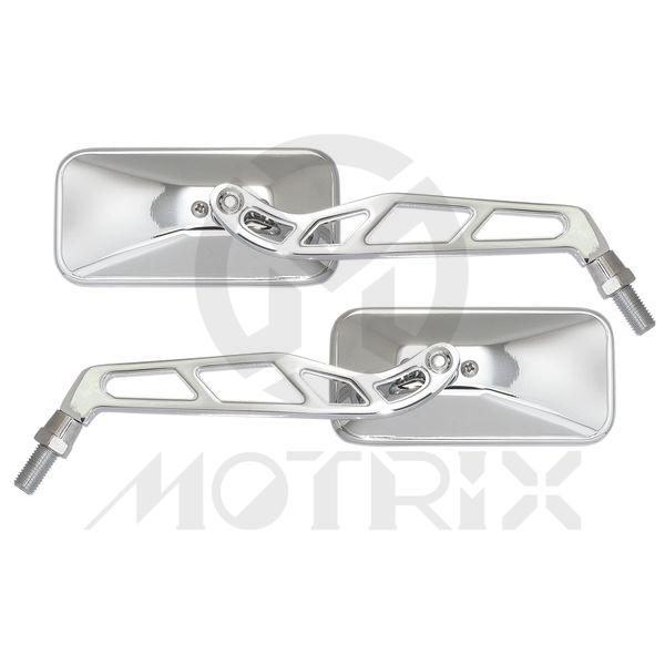 (Pair) Mirror for universal, 10mm thread , chrome