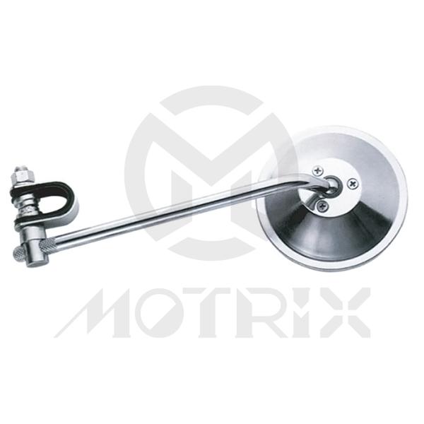 (Pair) Mirror for universal, 3 round head with clamp 10” rod long stem