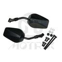 (Pair) Mirror for PEUGEOT SpeedFight2 50, VivaCity 50. With 8mm thread, carbon look