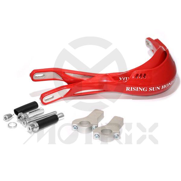 Alloy hand guard, with ''rising sun honda'' printing, red