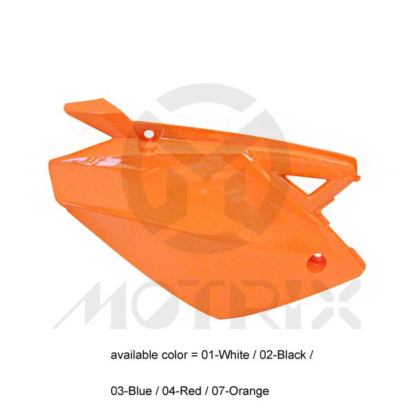 Rear side cover (right), orange for RIEJU MRT PRO50, MRT 50, REPLICA