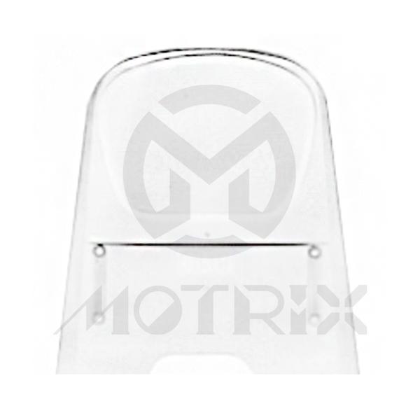 Flat windscreen with glass window, width: 470mm, height: 520mm