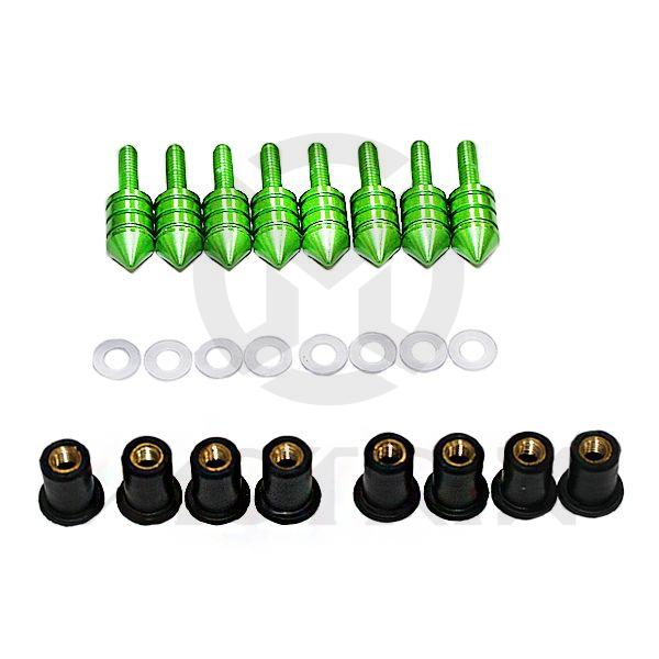 Windscreen bolt kit, green