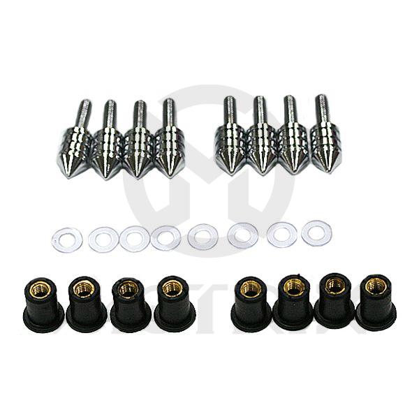 Windscreen bolt kit, silver
