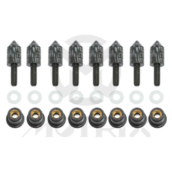 Windscreen bolt kit, carbon