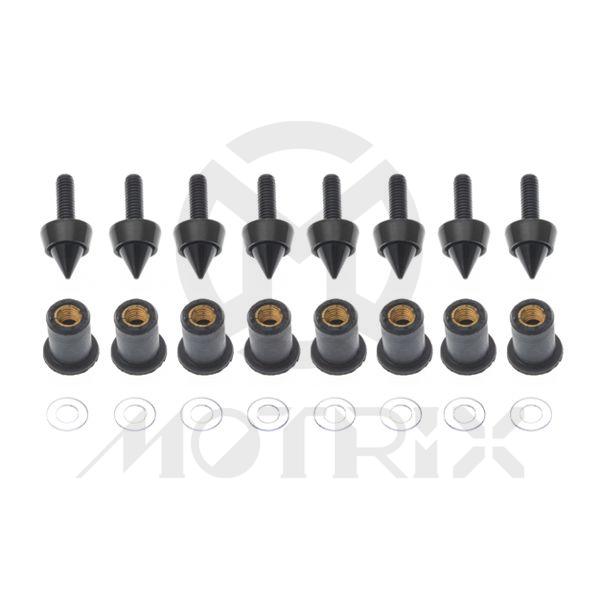 Universal windscreen bolt, M5x15mm bolt, black