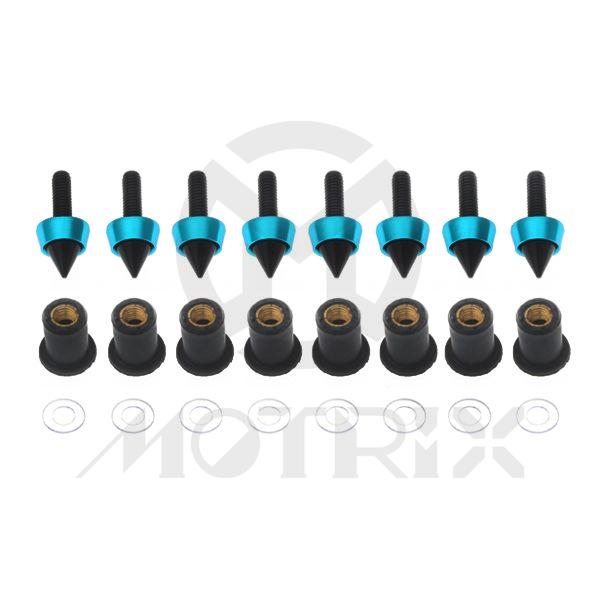 Universal windscreen bolt, M5x15mm bolt, blue/black
