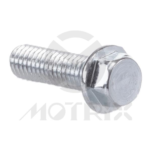 Flange bolt-standard head (full thread), M6X20 AF8 P1.0, silver zinc (25PCS/PKG)