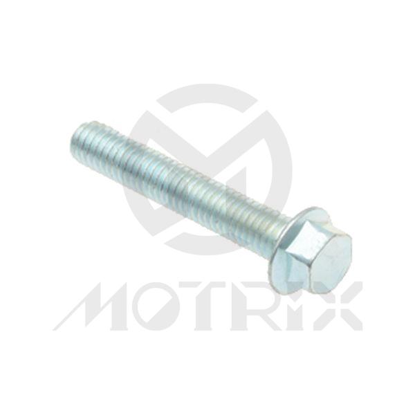 Flange bolt-standard head (full thread), M6X35 AF8 P1.0, silver zinc (25PCS/PKG)