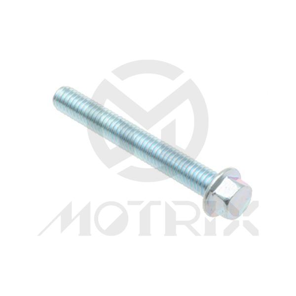 Flange bolt-standard head (full thread), M6X12 AF8 P1.0, silver zinc (25PCS/PKG)