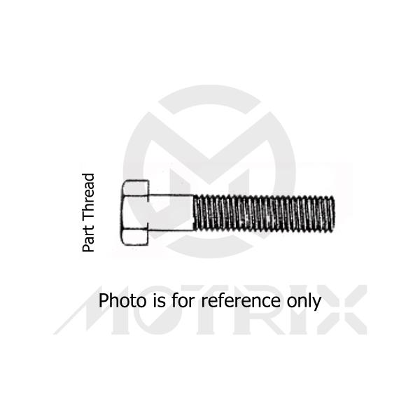 Plain bolts (part thread) High tensile 8.8, M8X40 AF12 P1.25, silver zinc (25PCS/PKG)