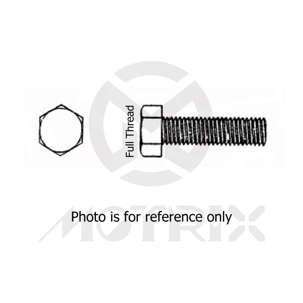 Plain bolts (full thread) High tensile 8.8, M10X25 AF14 P1.25, silver zinc (25PCS/PKG)