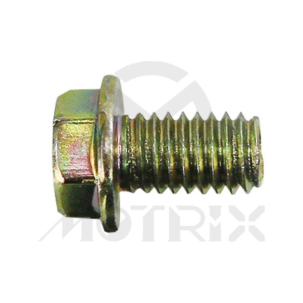 Flanged bolt-small head (full thread), M6X10 AF8 P1.0, silver zinc (25PCS/PKG)