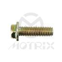 Flanged bolt-small head (full thread), M6X20 AF8 P1.0, silver zinc (25PCS/PKG)