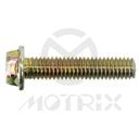 Flanged bolt-small head (full thread), M6X28 AF8 P1.0, silver zinc (25PCS/PKG)