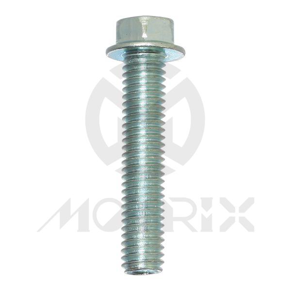 Flange bolt-small head (full thread) High tensile 8.8, M6X30 AF8 P1.0, silver zinc (25PCS/PKG)