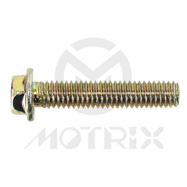 Flanged bolt-small head (full thread), M6X30 AF8 P1.0, silver zinc (25PCS/PKG)