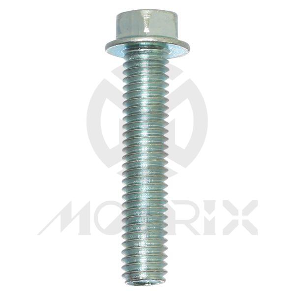 Flange bolt-small head (full thread) High tensile 8.8, M6X35 AF8 P1.0, silver zinc (25PCS/PKG)