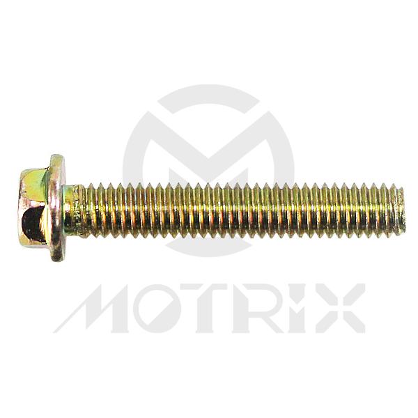 Flanged bolt-small head (full thread), M6X35 AF8 P1.0, silver zinc (25PCS/PKG)