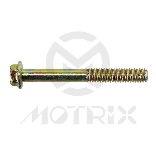 Flanged bolt-small head (part thread), M6X50 AF8 P1.0, silver zinc (25PCS/PKG)