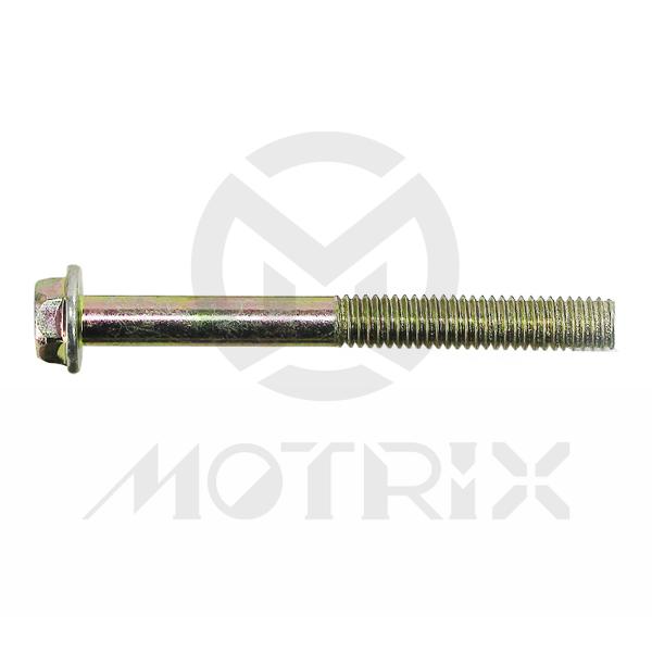 Flanged bolt-small head (part thread), M6X55 AF8 P1.0, silver zinc (25PCS/PKG)