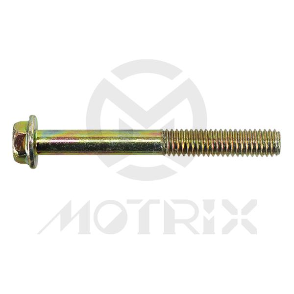 Flanged bolt-small head (part thread), M6X65 AF8 P1.0, silver zinc (25PCS/PKG)