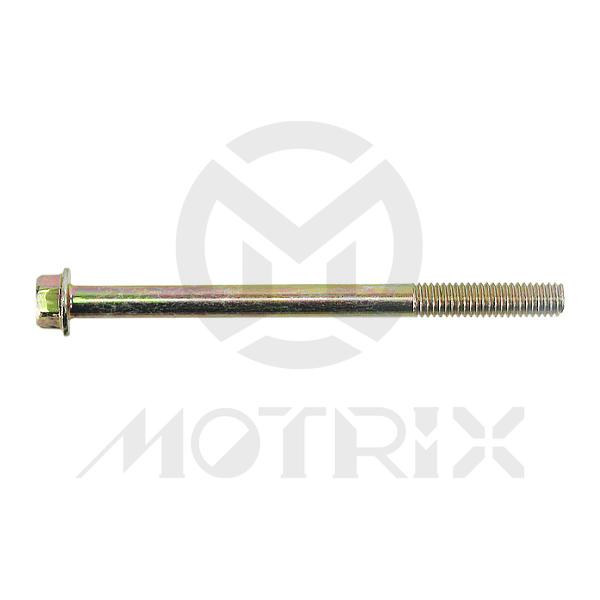 Flanged bolt-small head (part thread), M6X80 AF8 P1.0, silver zinc (25PCS/PKG)