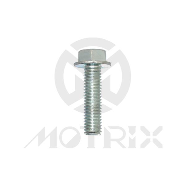 Flange bolt-standard head (full thread) High tensile 8.8, M6X40 AF10 P1.0, silver zinc (25PCS/PKG)