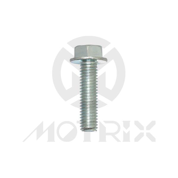 Flange bolt-standard head (full thread) High tensile 8.8, M6X12 AF10 P1.0, silver zinc (25PCS/PKG)