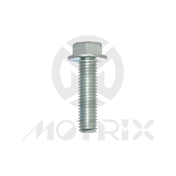 Flange bolt-standard head (full thread) High tensile 8.8, M6X16 AF10 P1.0, silver zinc (25PCS/PKG)