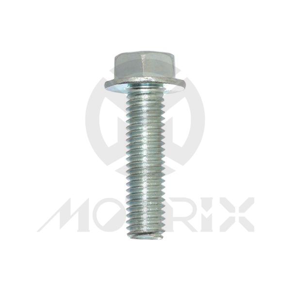 Flange bolt-standard head (full thread) High tensile 8.8, M6X35 AF10 P1.0, silver zinc (25PCS/PKG)
