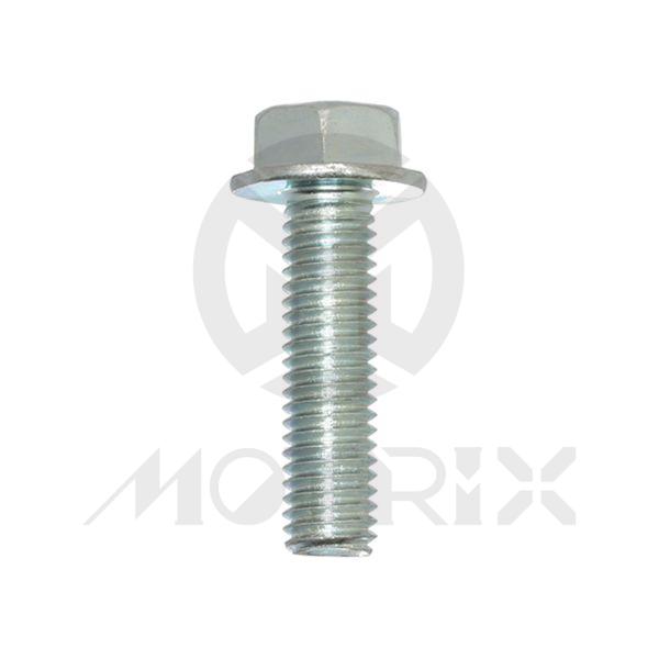 Flange bolt-standard head (full thread) High tensile 8.8, M8X16 AF12 P1.25, silver zinc (25PCS/PKG)