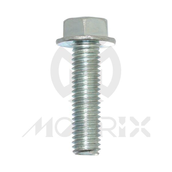 Flange bolt-standard head (full thread) High tensile 8.8, M8X25 AF12 P1.25, silver zinc (25PCS/PKG)
