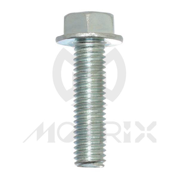 Flange bolt-standard head (full thread) High tensile 8.8, M8X30 AF12 P1.25, silver zinc (25PCS/PKG)
