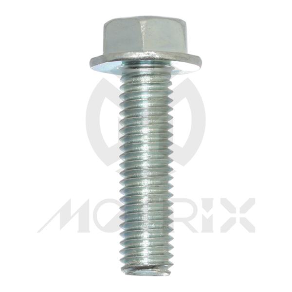 Flange bolt-standard head (full thread) High tensile 8.8, M10X20 AF14 P1.25, silver zinc (25PCS/PKG)