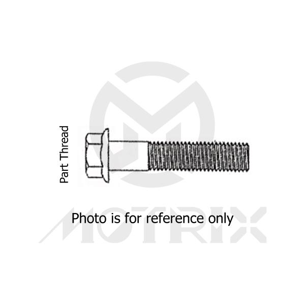 Flange bolt-standard head (part thread) High tensile 8.8, M10X40 AF14 P1.25, silver zinc (25PCS/PKG)