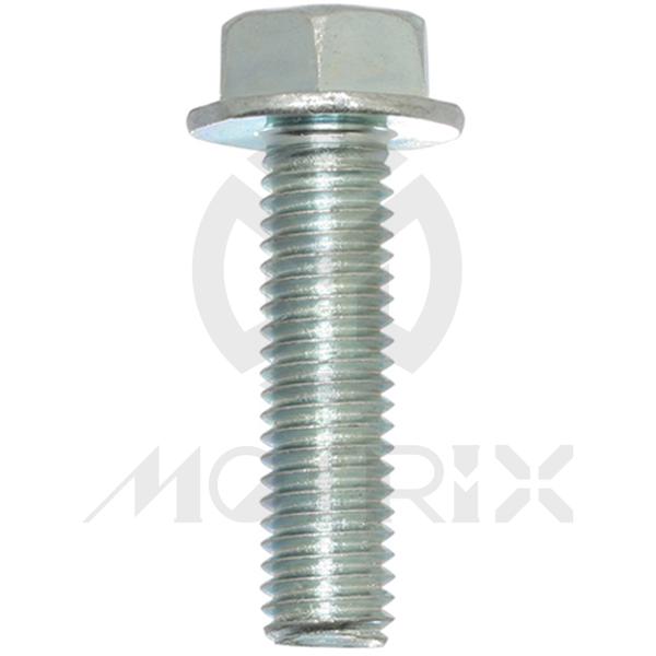 Flange bolt-standard head (full thread) High tensile 8.8, M12X30 AF17 P1.25, silver zinc (10PCS/PKG)