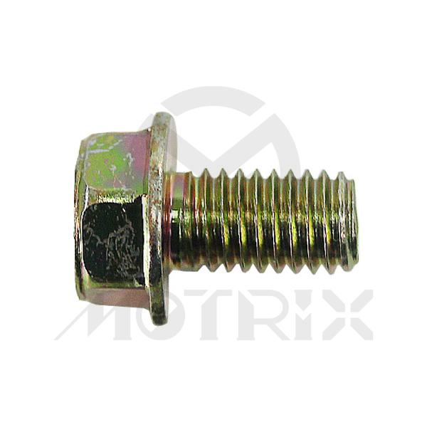 Flanged bolt-small head (full thread), M8X14 AF8 P1.0, silver zinc (25PCS/PKG)