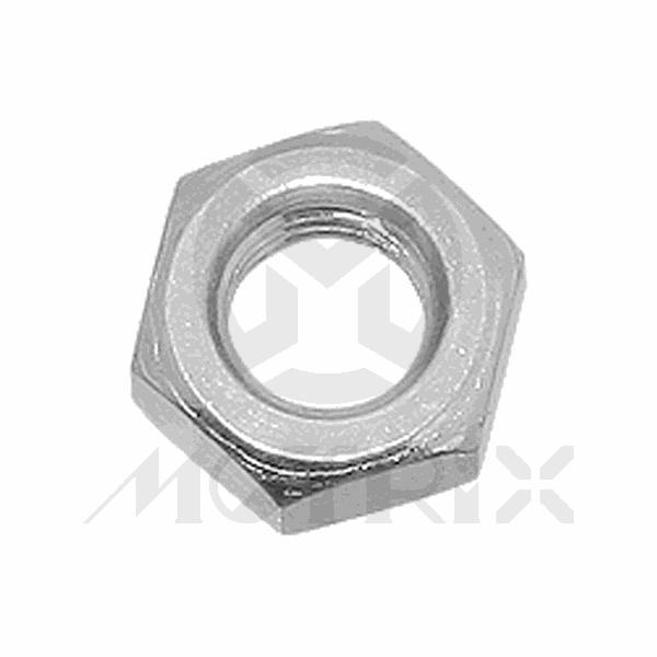 Plain nut, M8 AF10 P1.0, silver zinc (25PCS/PKG)