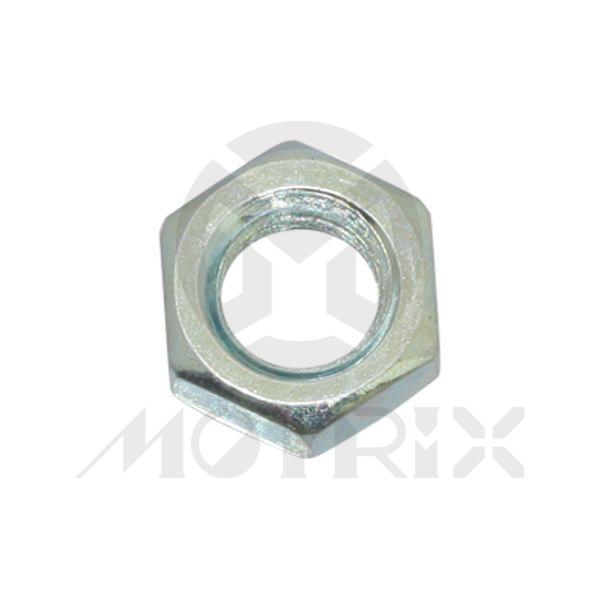 Plain nut, M8 AF12 P1.25, silver zinc (25PCS/PKG)