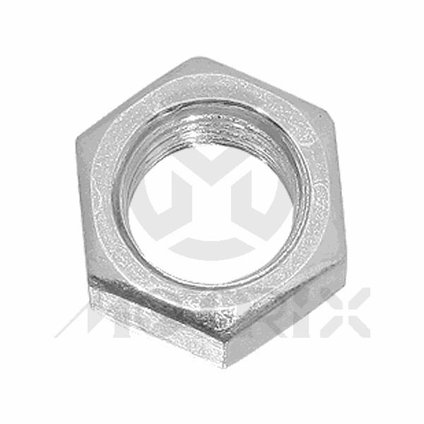 Plain nut, M10 AF14 P1.25, silver zinc (25PCS/PKG)