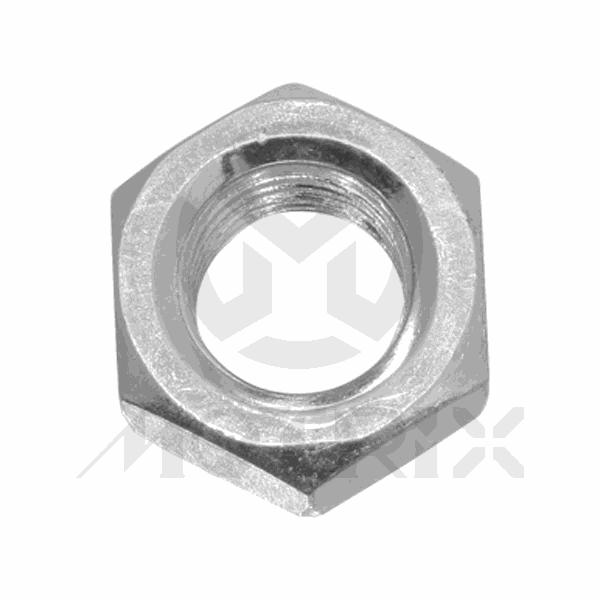 Plain nut, M12 AF19 P1.25, silver zinc (10PCS/PKG)