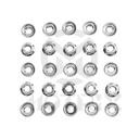 Flanged nut, M6 AF10 P1.0, silver zinc (25PCS/PKG)