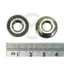 Nuts flanged, M8X12 P1.25, silver zinc (25PCS/PKG)