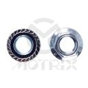 Flanged nut, M12 AF17 P1.25, silver zinc (10PCS/PKG)