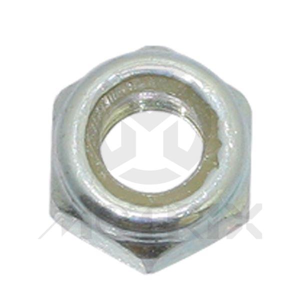 Nyloc nut, M6 AF10, silver zinc (25PCS/PKG)