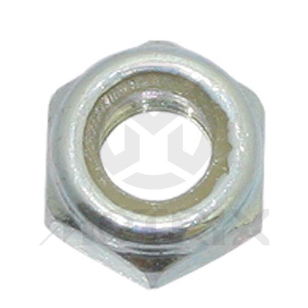 Nyloc nut, M8 AF12, silver zinc (25PCS/PKG)