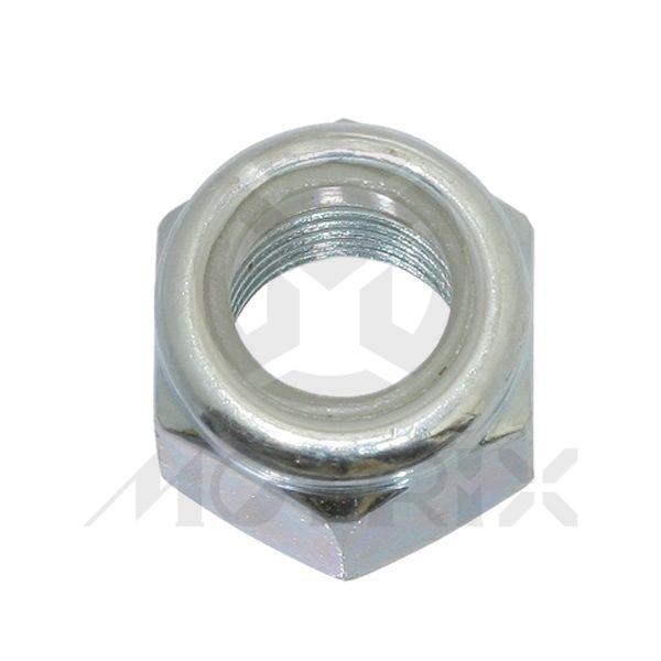 Nyloc nut, M10 AF14 P1.25, silver zinc (25PCS/PKG)